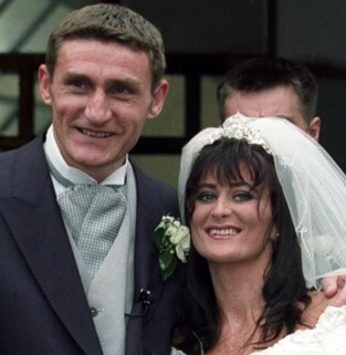 Tony Mowbray with his wife, Amber Mowbray. 